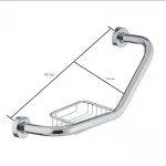 Поручень для ванны с мыльницей Zerix LR1719 (ZX2633)