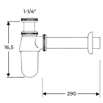 Сифон для умивальника Zerix LR80 (ZX2640)