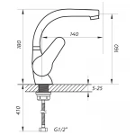 Змішувач для умивальника Zerix SOP1 146 (ZX2651)