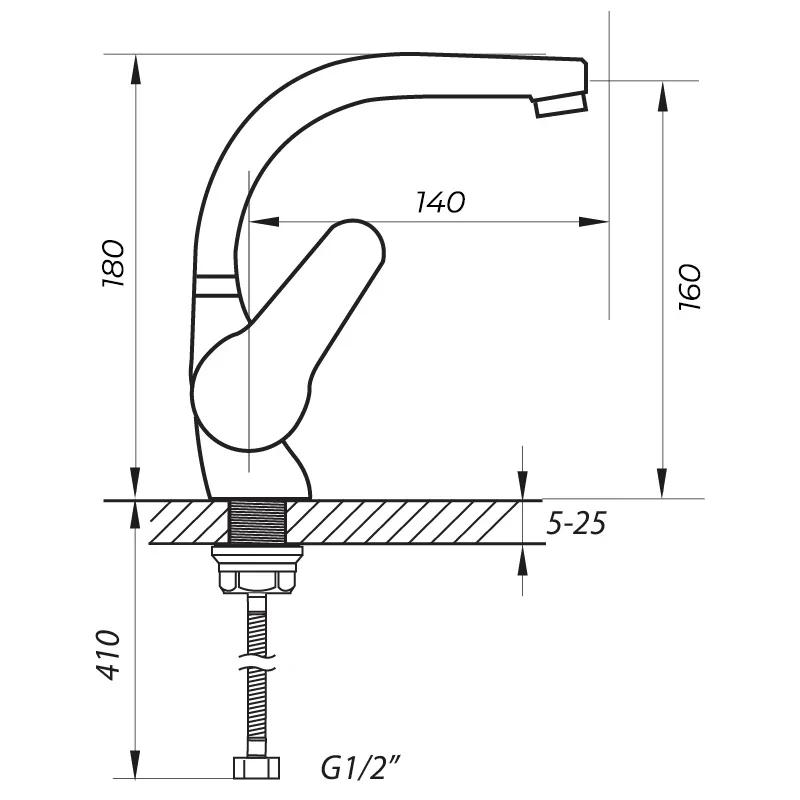 Смеситель для умывальника Zerix SOP1 146 (ZX2651)