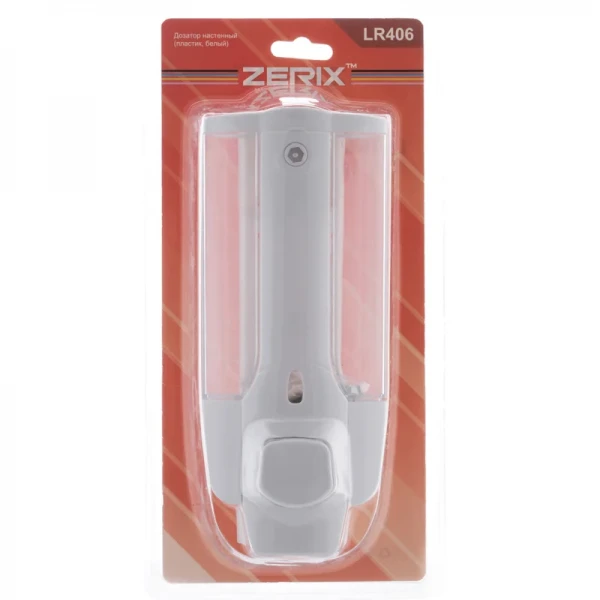 Дозатор для жидкого мыла настенный белый Zerix LR406 (ZX2717)