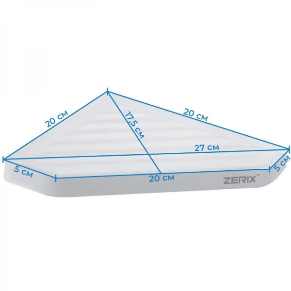 Полка угловая пластиковая Zerix A8021 (ZX2815)