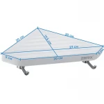 Полка угловая с 2 крючками пластиковая Zerix A8022 (ZX2816)