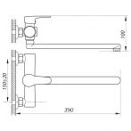 Смеситель для ванны Zerix PUD7 146 белый (ZX2912)