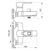 Смеситель для ванны Zerix PTA 446 (ZX2923)