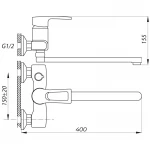 Змішувач для ванни Zerix JLB 135 (ZX2942)