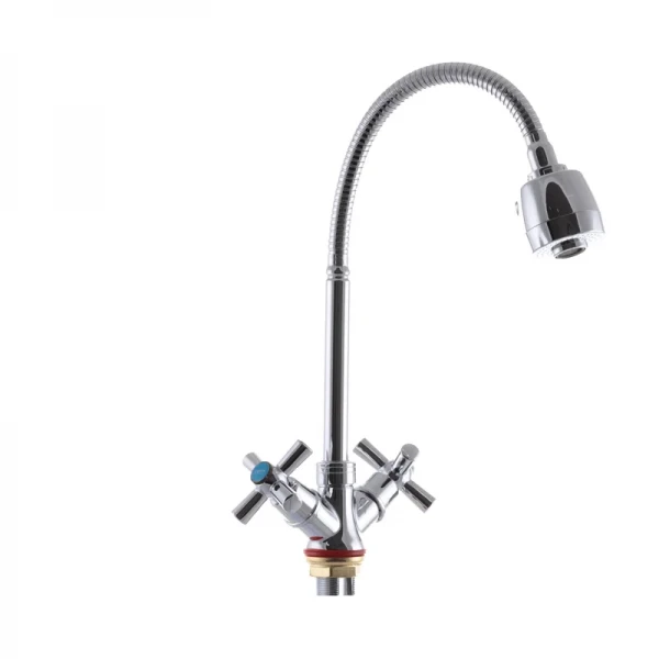 Змішувач для кухні Zerix TZH 722 з рефлективним виливом (ZX2947)