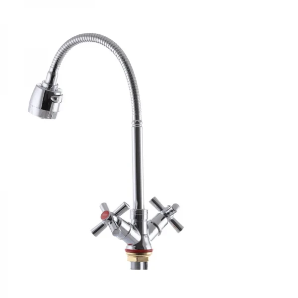 Змішувач для кухні Zerix TZH 722 з рефлективним виливом (ZX2947)