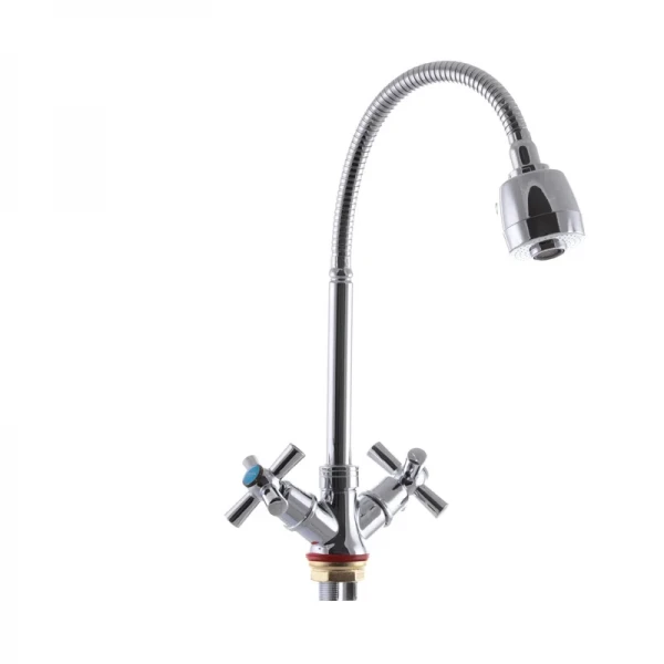 Змішувач для кухні Zerix TZH 722 з рефлективним виливом (ZX2947)