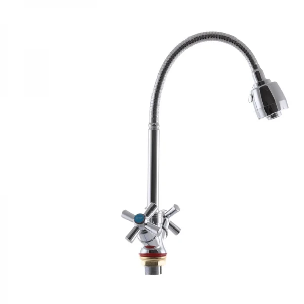 Змішувач для кухні Zerix TZH 722 з рефлективним виливом (ZX2947)