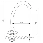 Змішувач для умивальника Zerix TZA 605 (ZX2968)