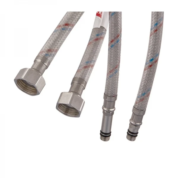 Гнучкі шланги для змішувача гайка 1/2'' - Штуцер M10 (120 см) 2 шт (силик. оболонка) Zerix (ZX3033)