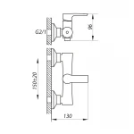 Змішувач для душа Zerix FAB-5 (ZX3053)