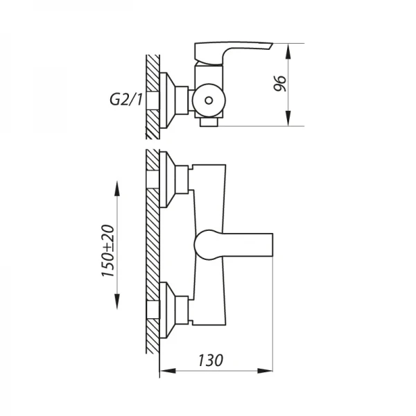 Змішувач для душа Zerix FAB-5 (ZX3053)