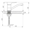 Смеситель для умывальника Zerix SOP4-B 045 (ZX3059)
