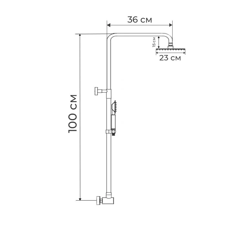 Душевая колонна (без смесителя) Zerix DK-002 (ZX3094)
