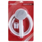 Душевой набор (шланг, лейка, кронштейн) белый Zerix Shower SET-02W (ZX3096)