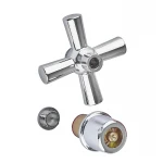 Ручка для змішувача Zerix HANDLE ONE-A722 латунна хромована з кранбуксою (ZX3267)