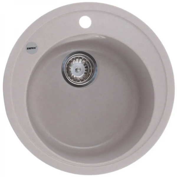 Мийка кухонна Zerix ZS-510R-06 Бежева (ZX4533)