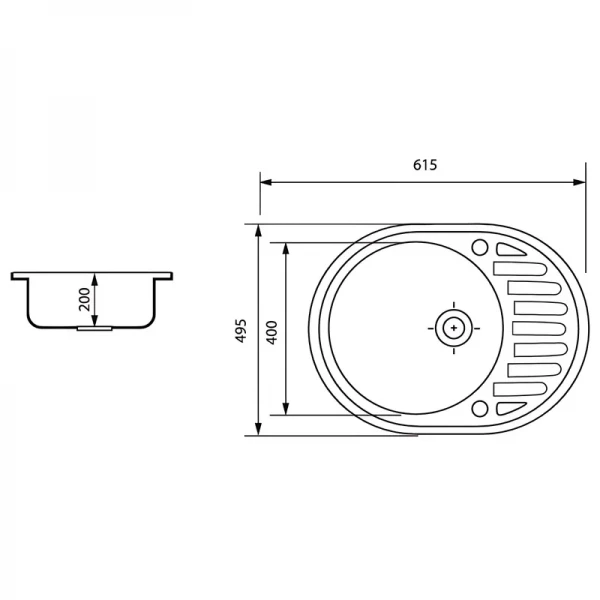Мийка кухонна Zerix ZS-6250R-09 Сіра (ZX4551)