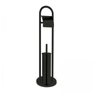Єрш для підлоги з папероутримувачем ZERIX KIT ME04 Black (ZX4644)