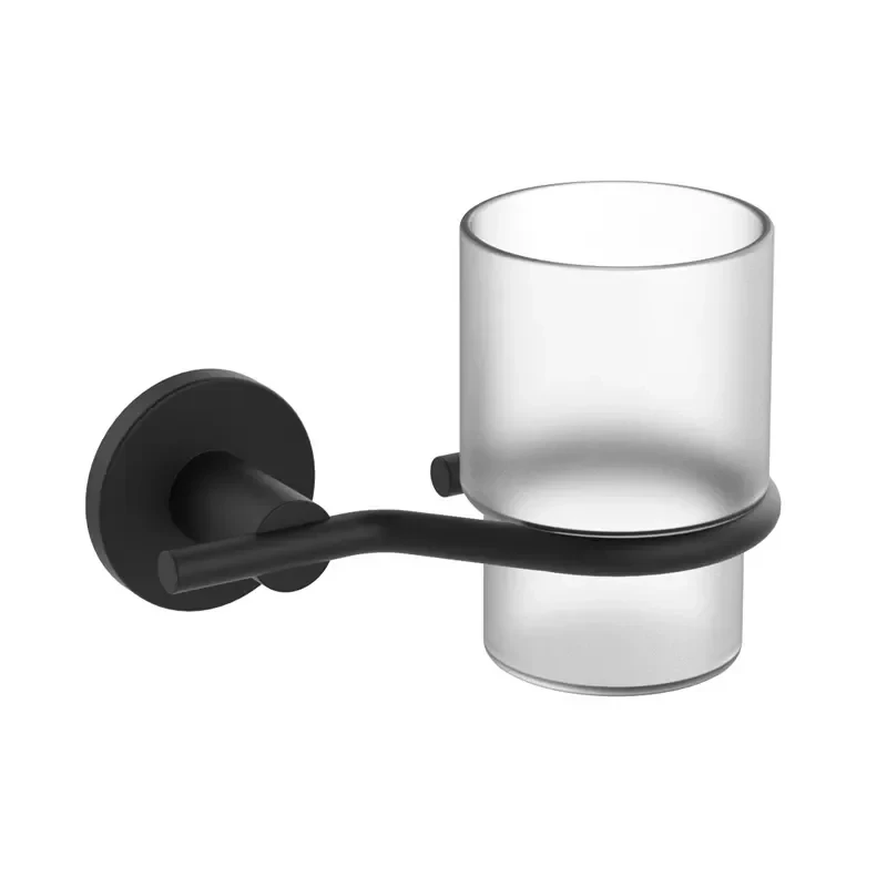 Стакан одинарный настенный Zerix Delux M1306A Black (ZX4647)