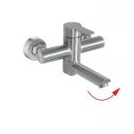 Смеситель для ванны из нерж. стали SUS304 Zerix DAX-009 (Euro) (ZX4710)