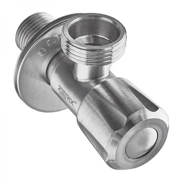 Кран для підключ. сантехприладів Zerix VAL-05-1/2x3/4 з нерж. ст.SUS304 (ZX4801)