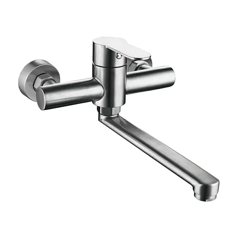 Смеситель для кухни Zerix DAX-005 настенный из нерж. стали SUS304 (ZX4814)