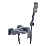 Смеситель для ванны Zerix KUB-008 Black из нержавеющей стали SUS304, черный матовый, с коротким изливом (ZX4851)