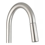 Смеситель для кухни с выдвижной лейкою Zerix LUX-014 (нерж. сталь) (ZX4874)