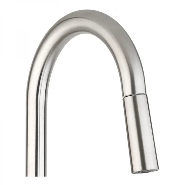 Смеситель для кухни с выдвижной лейкою Zerix LUX-014 (нерж. сталь) (ZX4874)