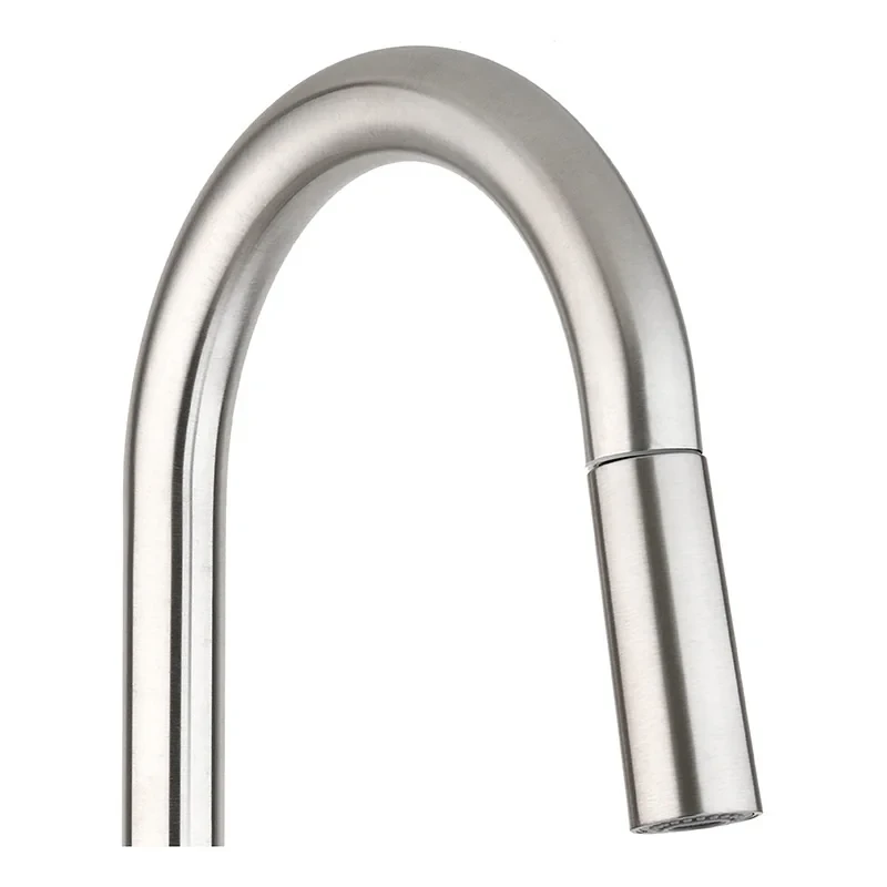 Смеситель для кухни с выдвижной лейкою Zerix LUX-014 (нерж. сталь) (ZX4874)