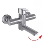 Смеситель для ванной Zerix JAX-009 (euro) (нерж. сталь) (ZX4908)