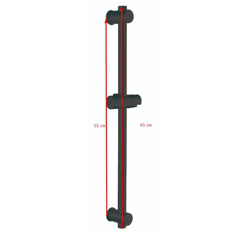 Стойка для душа Zerix BAR-SUS-001 Black из нерж.стали SUS304 (ZX4939)