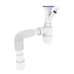 Сифон для умывальника Zerix SU-02-B 1 1/2"x40 с отводом для стиральной машины (ZX4949)