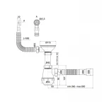 Сифон для кухні Zerix SK-02-C 3 1/2