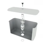 Арматура спускна Zerix AS-01 з одним режимом зливу (хромована кнопка) (ZX4965)