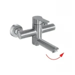 Смеситель для ванной Zerix DAX-009 (euro) (нерж. сталь) (ZX4972)