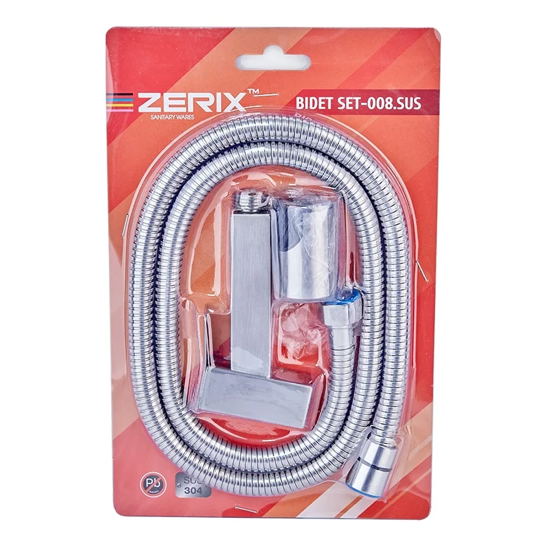 Набор для гигиенического душа Zerix Bidet SET-008.SUS (нерж. сталь) (ZX4975)
