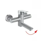 Смеситель для ванной Zerix FOX-009 (euro) (нерж. сталь) (ZX5011)