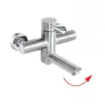 Смеситель для ванной Zerix SUS-009 (euro) (нерж. сталь) (ZX5012)