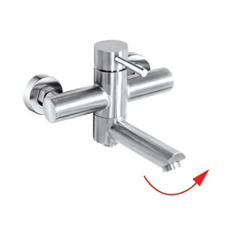 Змішувач для ванни Zerix SUS-009 (euro) (нерж. сталь) (ZX5012)