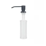 Дозатор для жидкого мыла Zerix DIS-01.SUS Black с нерж. стали SUS304 (врезной, 300 мл, черный) (ZX5022)