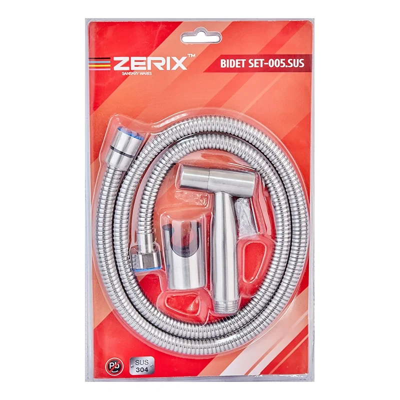 Набор для гигиенического душа Zerix Bidet SET-005.SUS (нерж. сталь) (ZX5026)