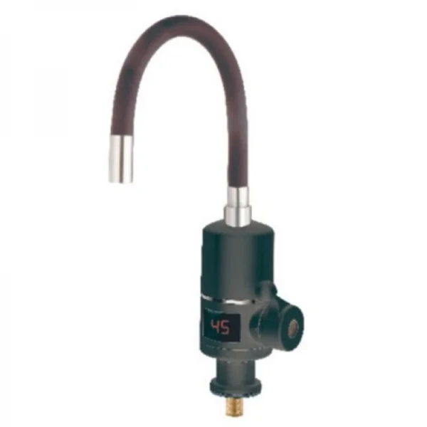 Проточный водонагреватель Zerix ELW06-EF Black (с индик. темп.) с силиконовым изливом (ZX5033)