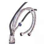 Змішувач для кухні з висувною лійкою Zerix PUL-014 Graphite з нерж. ст. SUS304 (кол. графіт) (ZX5036)