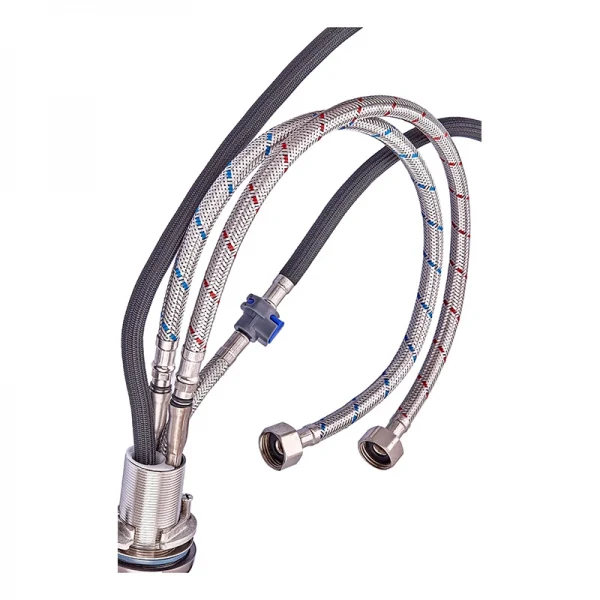 Змішувач для кухні з висувною лійкою Zerix PUL-014 Graphite з нерж. ст. SUS304 (кол. графіт) (ZX5036)