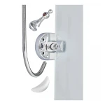 Полка с ограничителем (стекло) Zerix AFB-0121-1 (ZX5043)