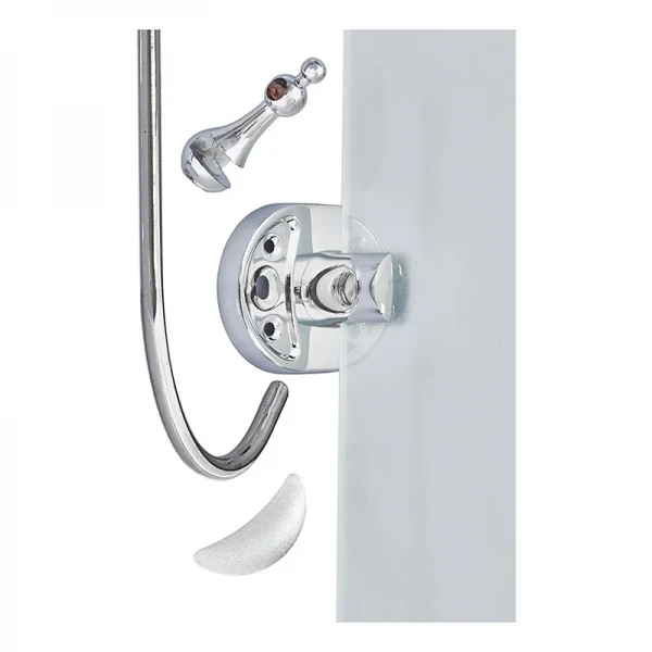 Полка с ограничителем (стекло) Zerix AFB-0121-1 (ZX5043)